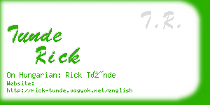 tunde rick business card